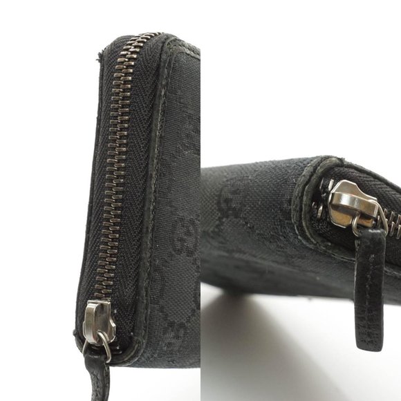 Auth Gucci Zippy Wallet Black Canvas #7106G90 - Picture 14 of 14